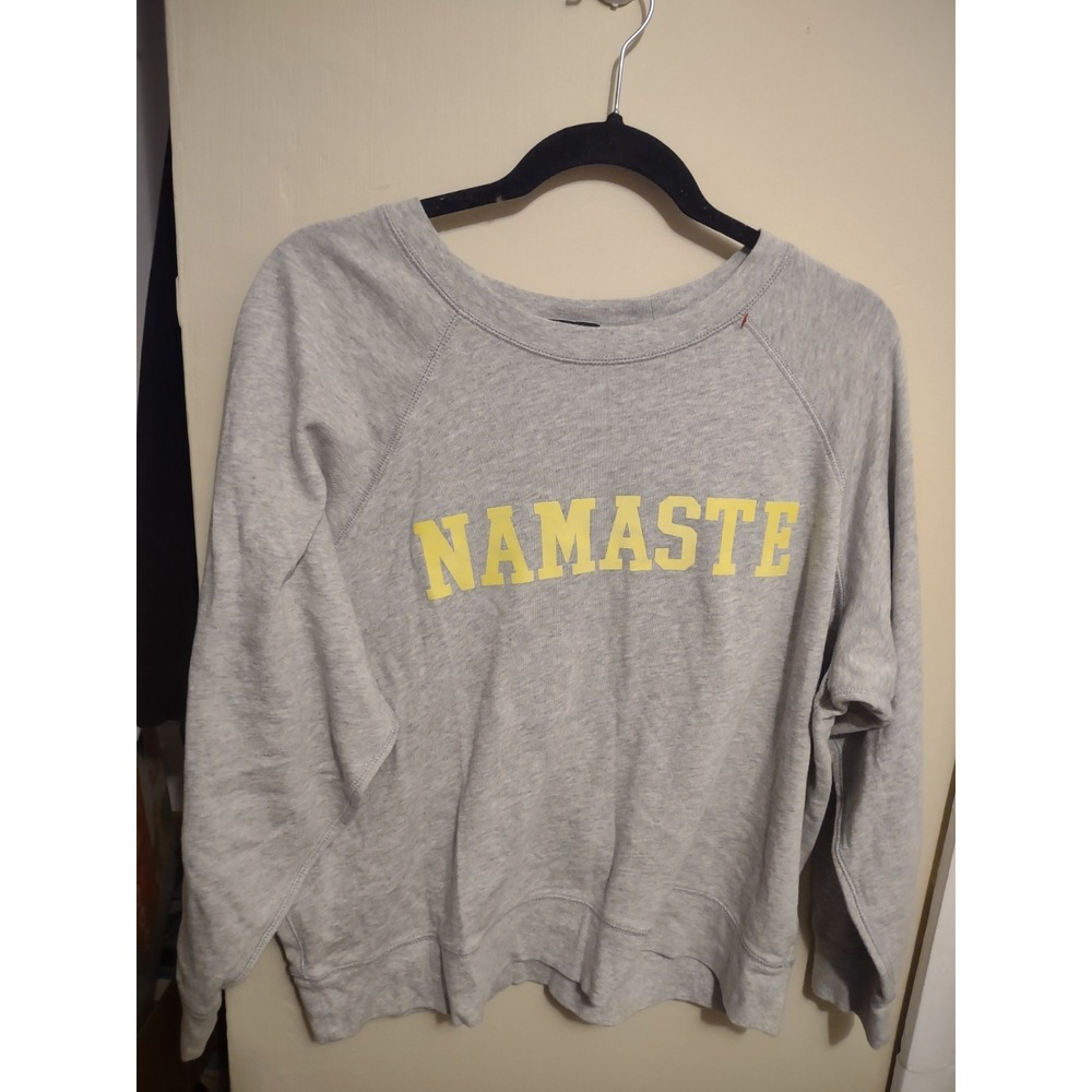 J. Crew Namaste Lightweight Sweatshirt‎ Medium Casual Preppy Yoga Oversized - Picture 2 of 7
